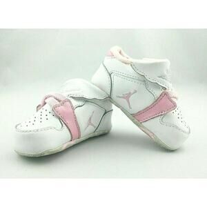 Baby Air Jordan Shoes - White & Pink - Size 2C- Excellent condition